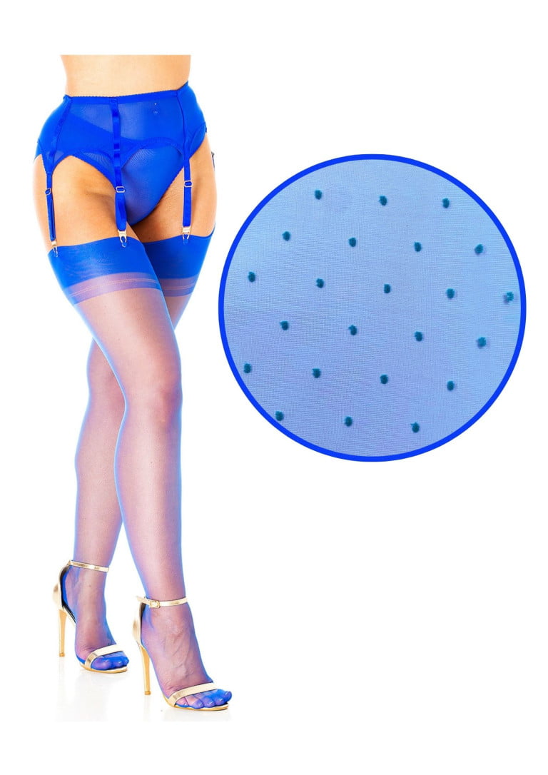 Sapphire Seduction – Dixieland Polka Dot Stockings